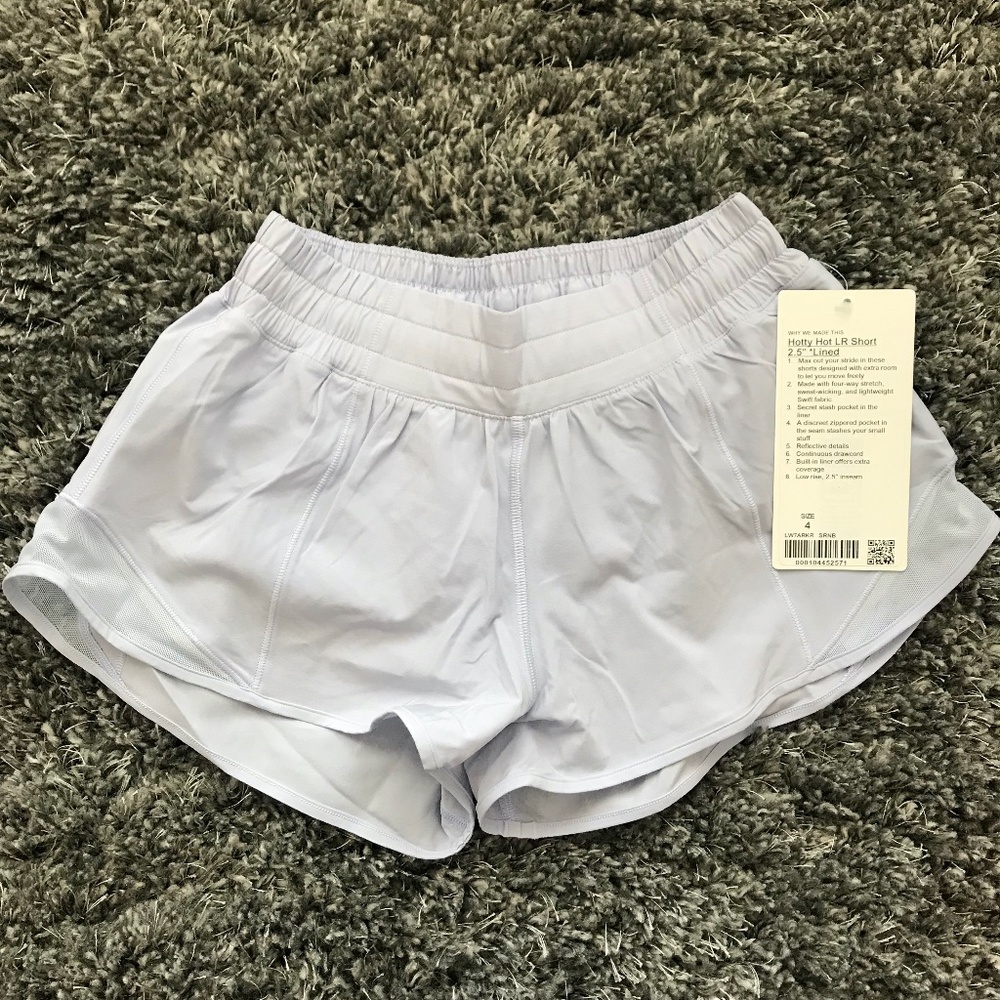 NWT Lululemon SERENE BLUE Hotty Hot 2.5" Size 4